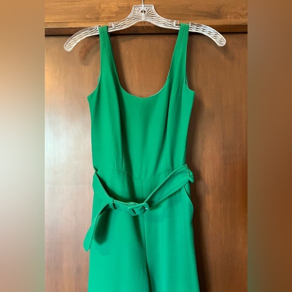 New Banana Republic “Kelly” Green Belted Scoop Neck Wide Leg Jumpsuit - Picture 6 of 15